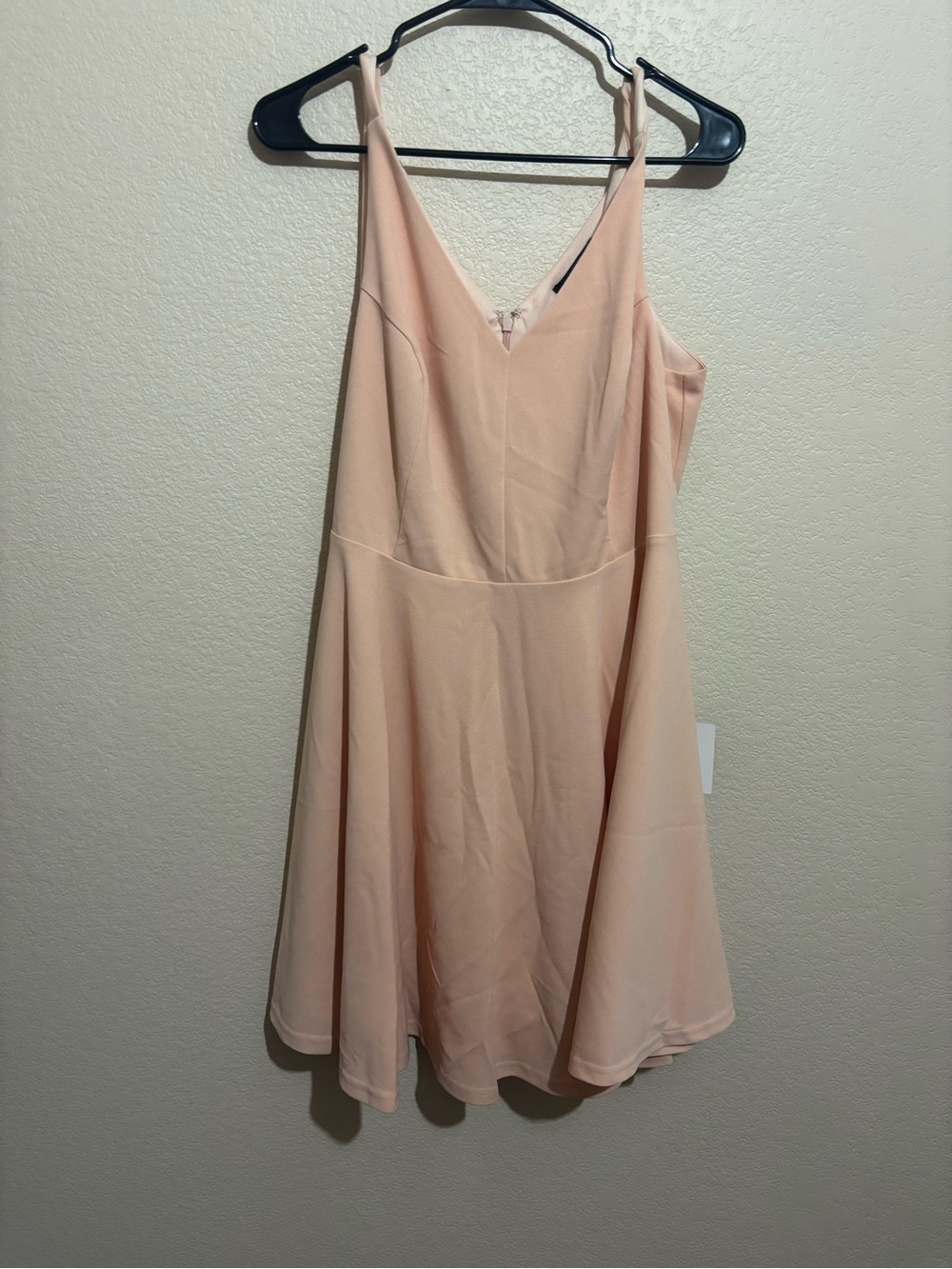 Lulus Women's Darling Delight Blush light peach  Skater Dress Size 1X
